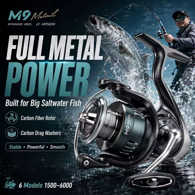 Reel Pancing Spinning HASIDA M - Trolling Reel ulasan dan harga