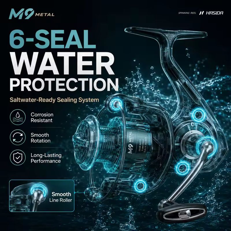 Reel Pancing Spinning HASIDA M - Trolling Reel ulasan dan harga